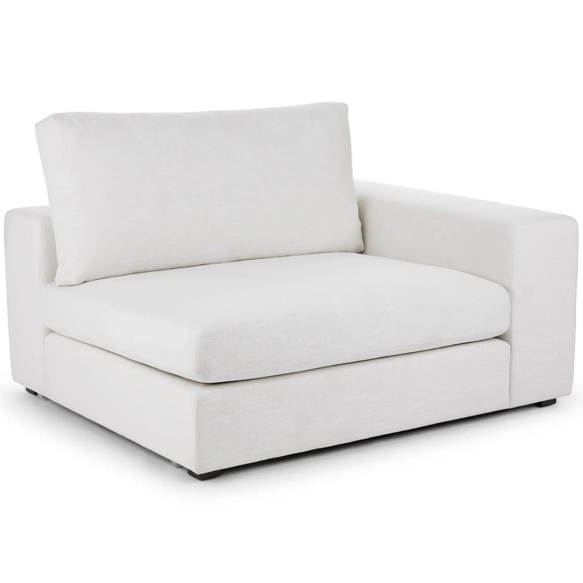Beta 49" Right Arm Chair Module - Quartz White
