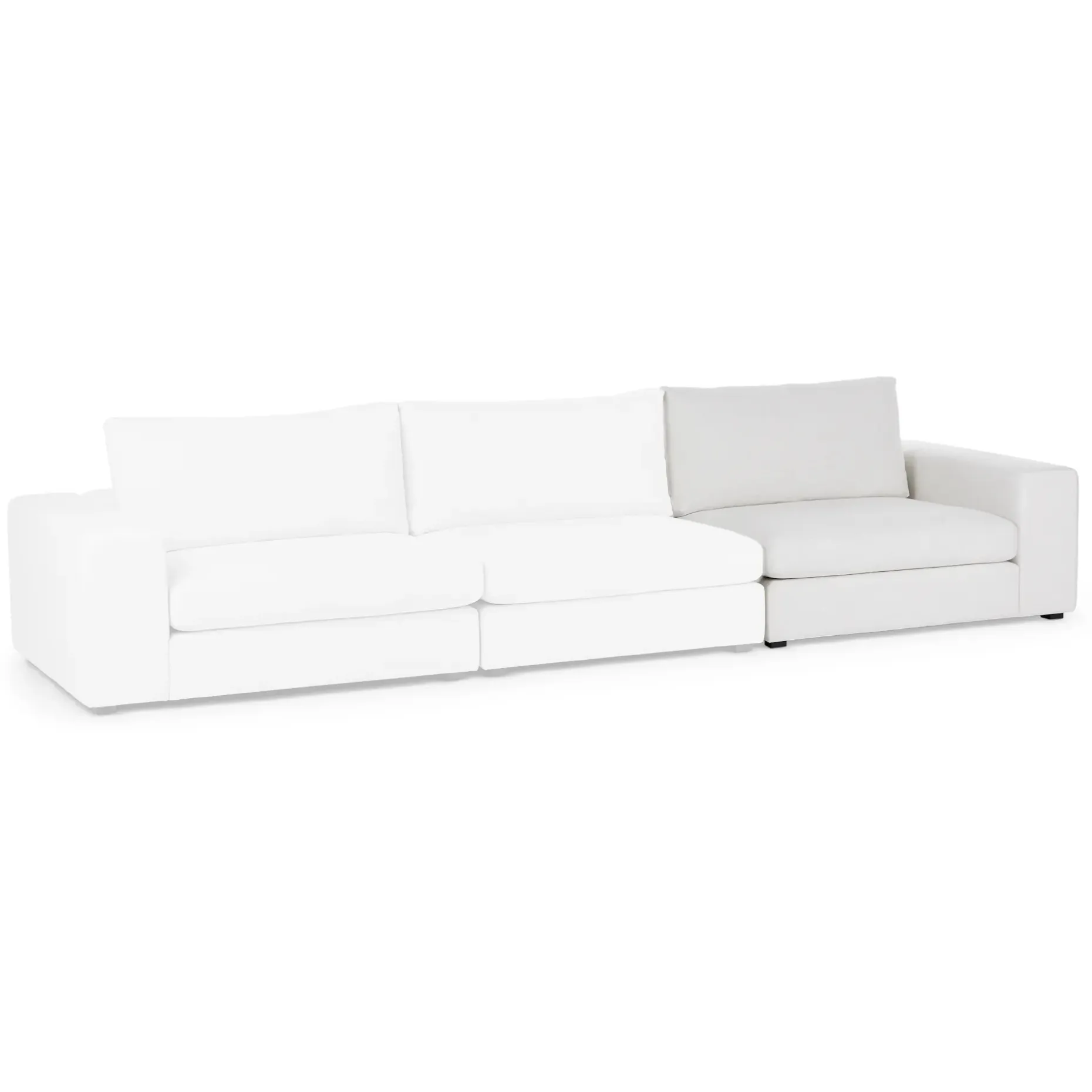 Beta 49" Right Arm Chair Module - Quartz White