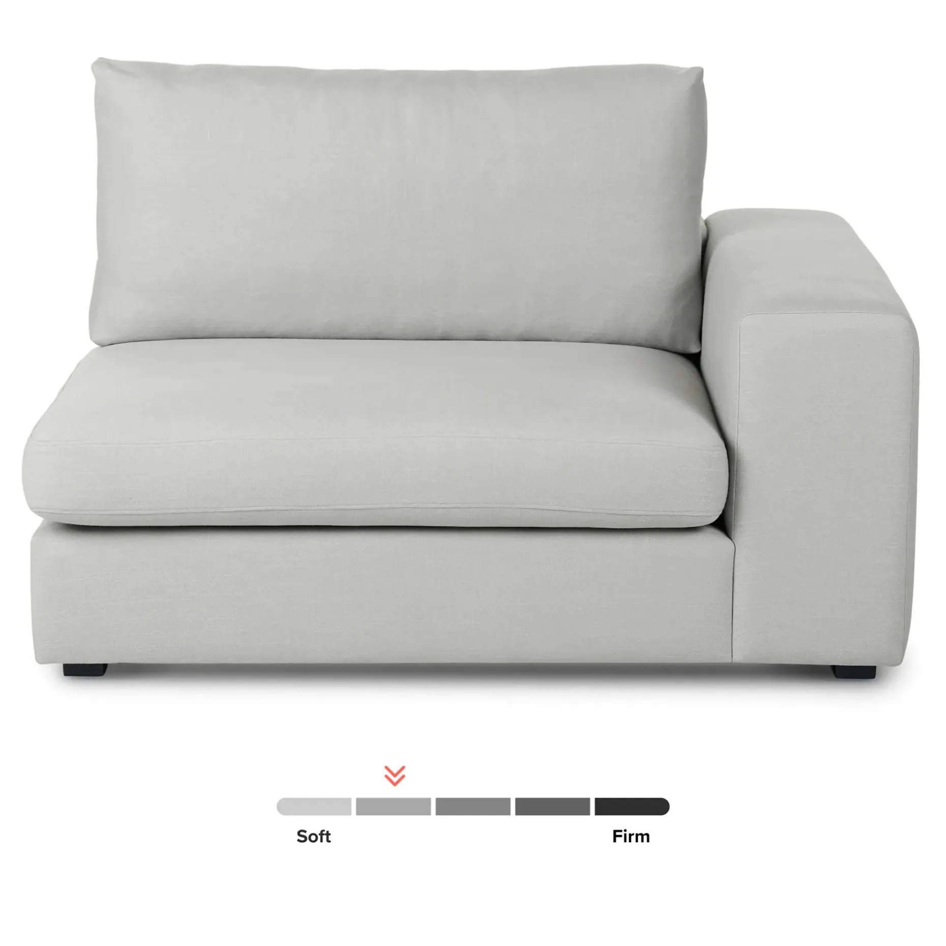 Beta 49" Right Arm Chair Module - Welsh Gray