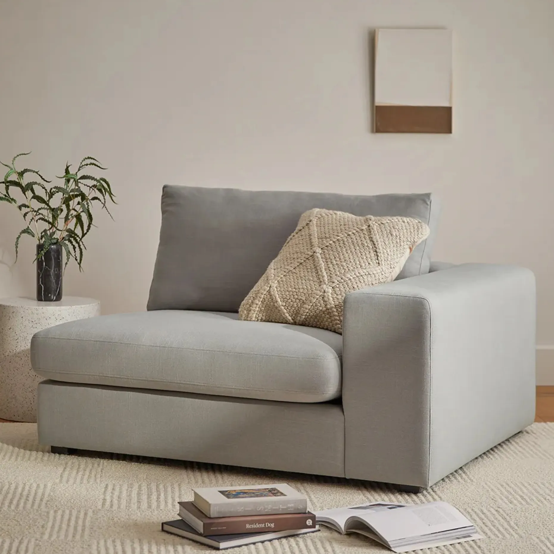 Beta 49" Right Arm Chair Module - Welsh Gray