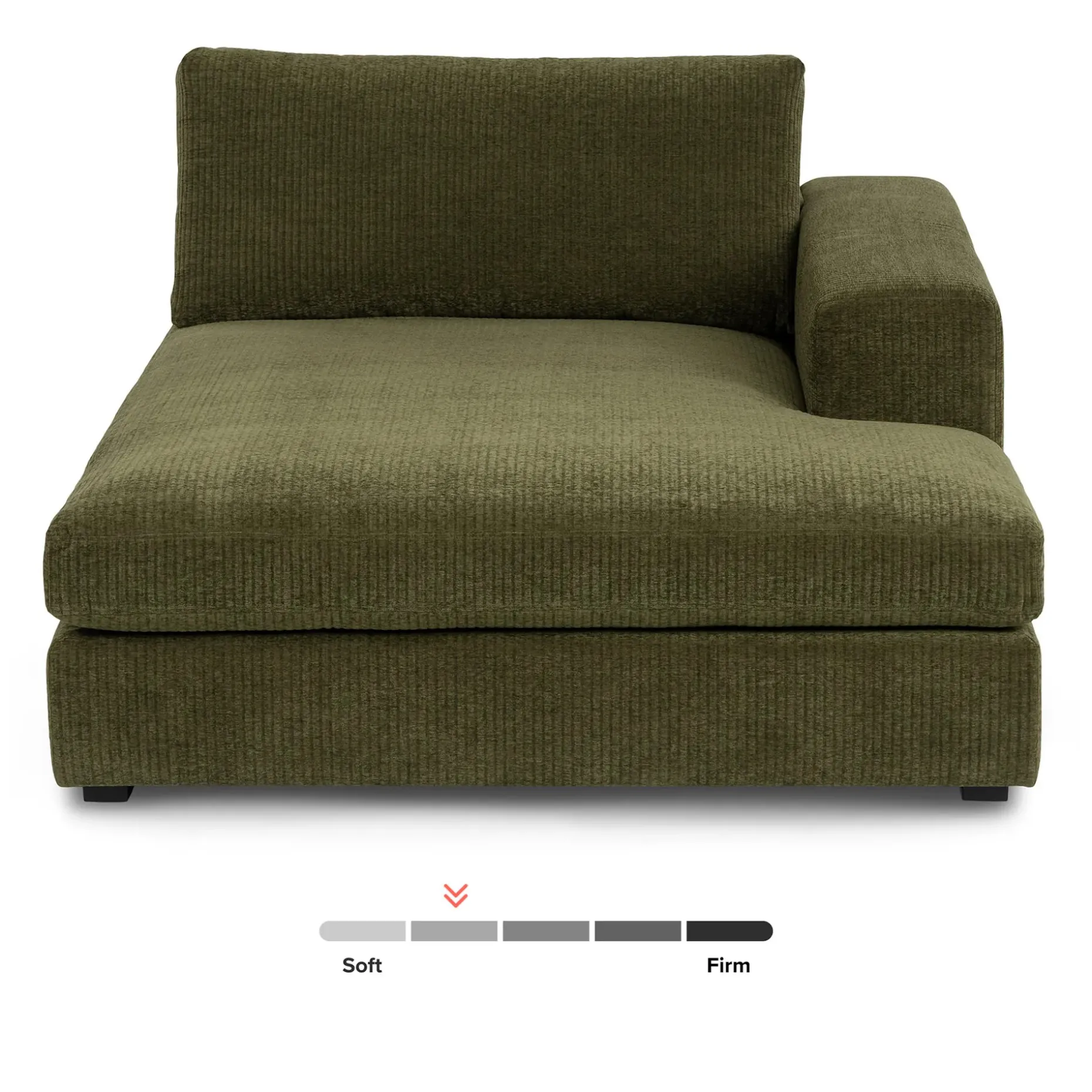 Beta 49" Right Chaise Module - Cypress Green