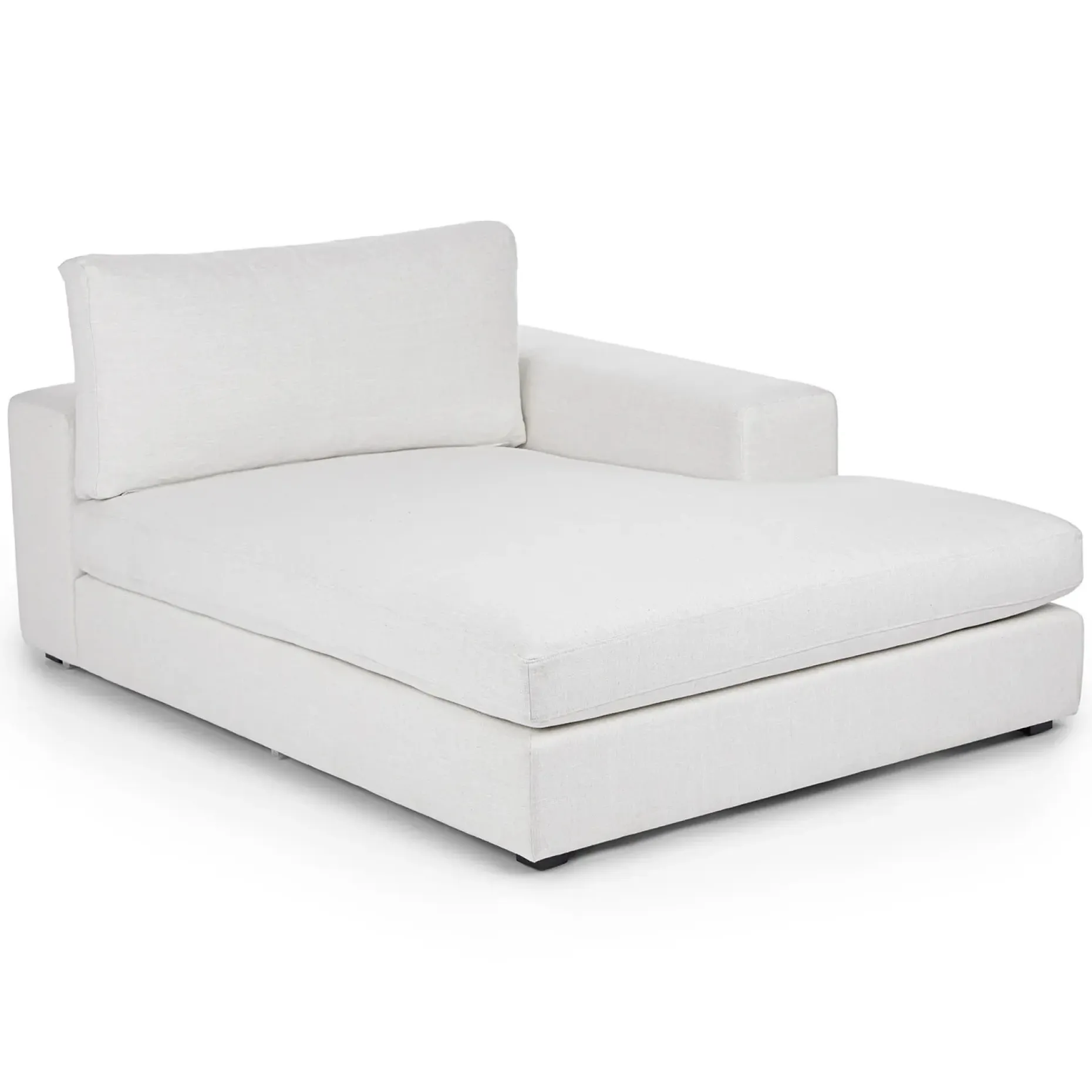 Beta 49" Right Chaise Module - Quartz White