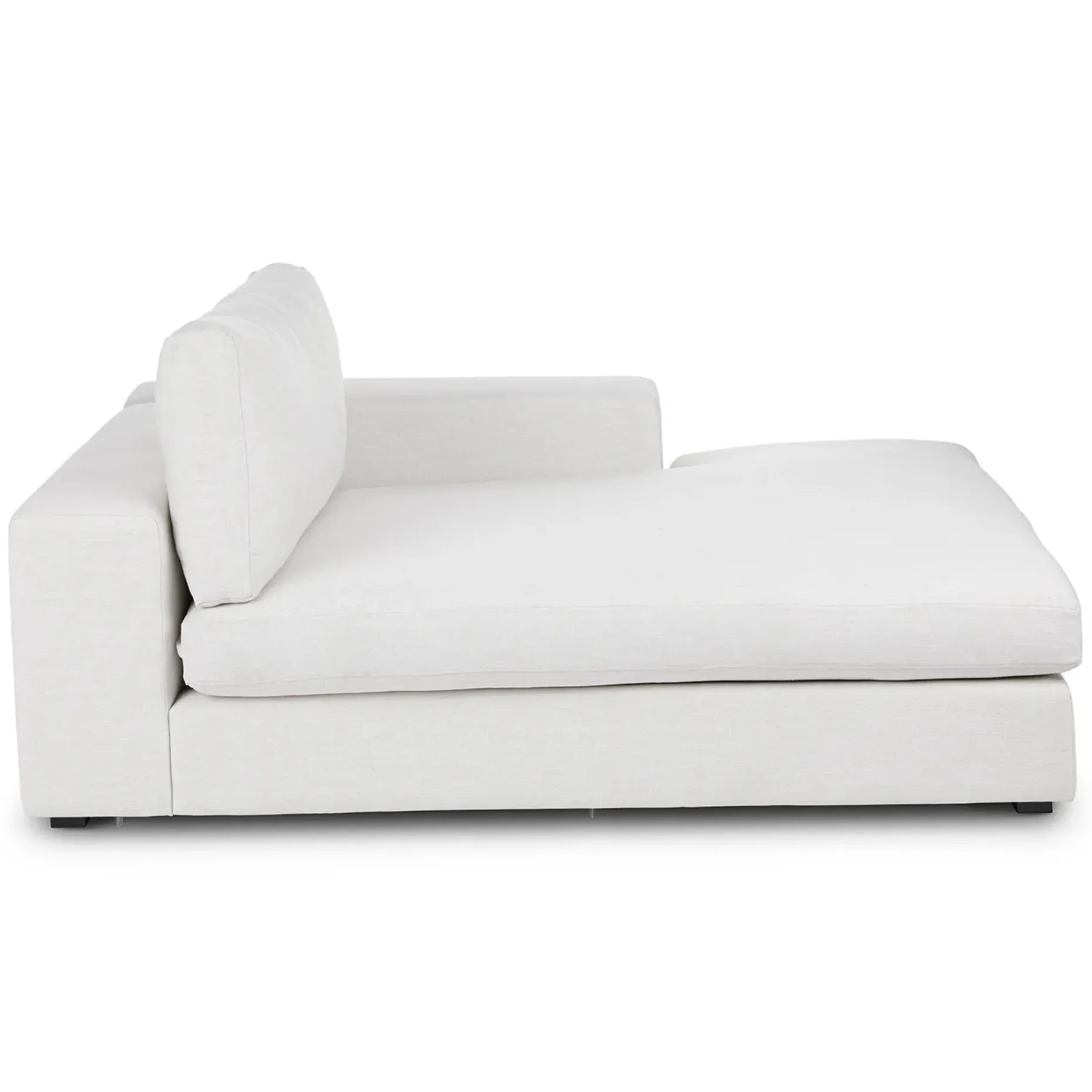 Beta 49" Right Chaise Module - Quartz White