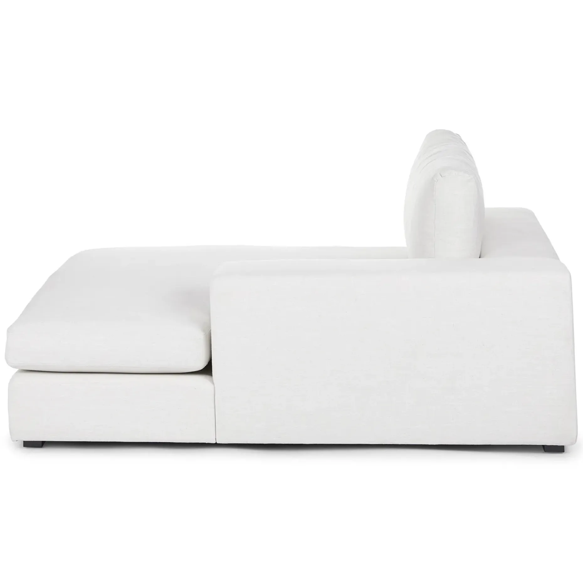 Beta 49" Right Chaise Module - Quartz White