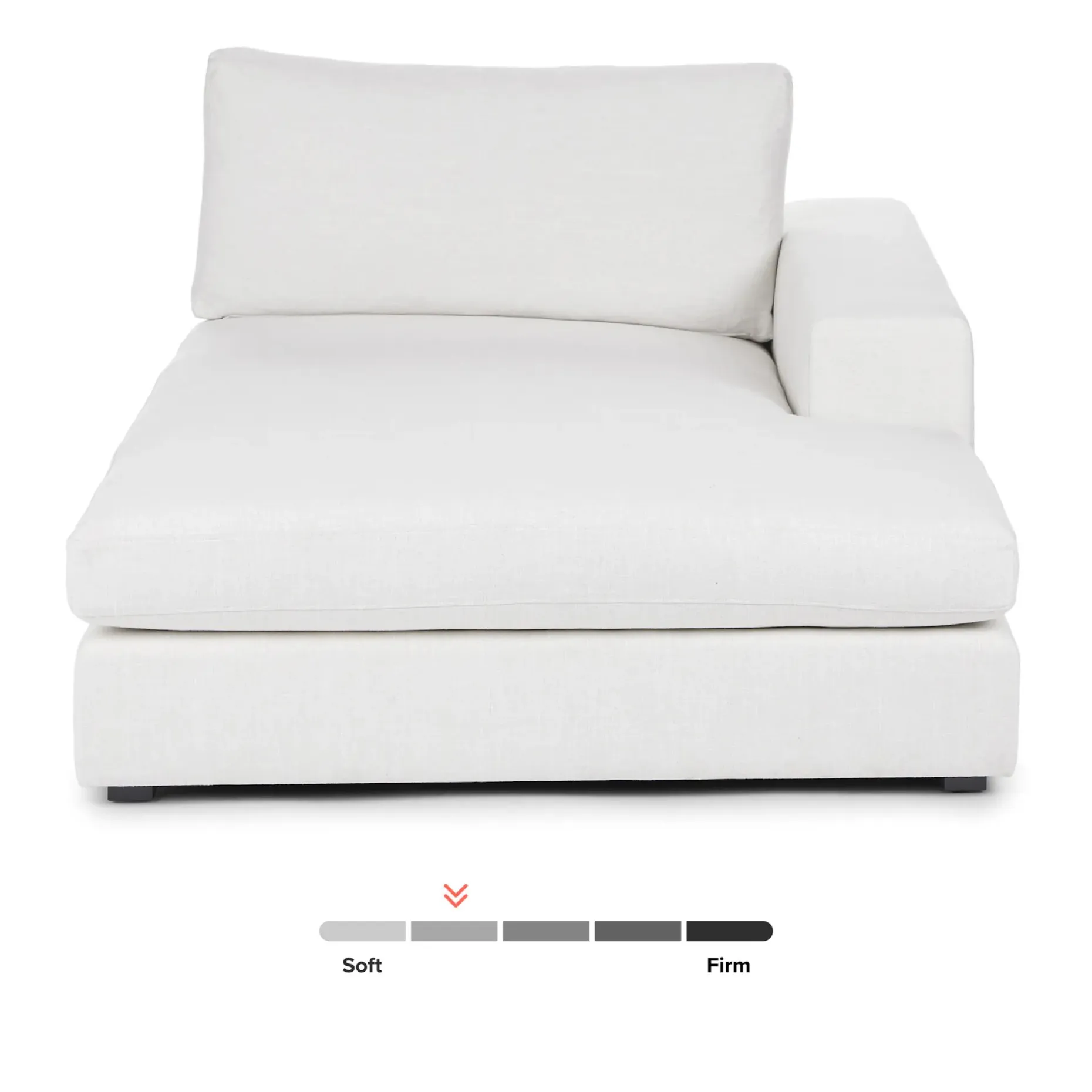 Beta 49" Right Chaise Module - Quartz White
