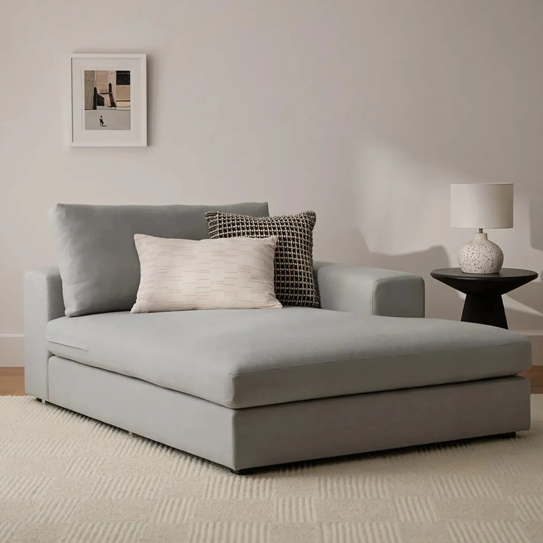 Beta 49" Right Chaise Module - Welsh Gray