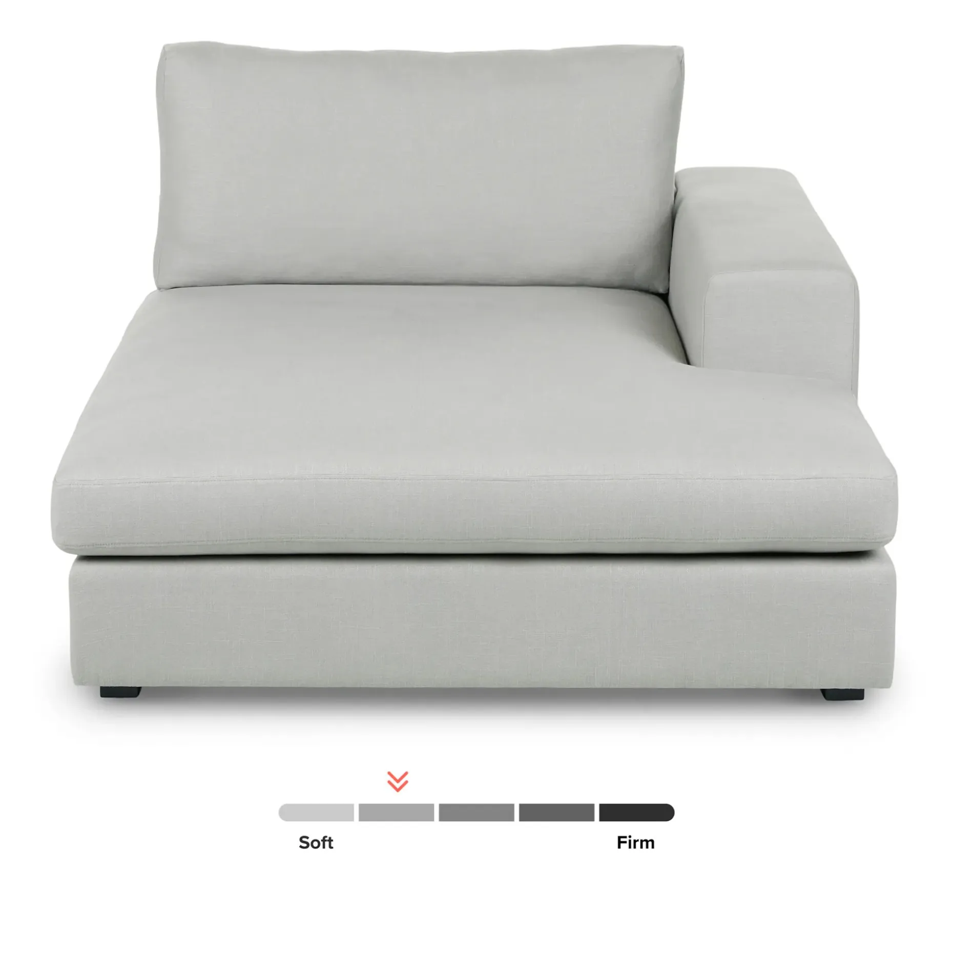 Beta 49" Right Chaise Module - Welsh Gray