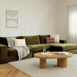 Beta 137.5" Right Modular Chaise Sectional - Cypress Green