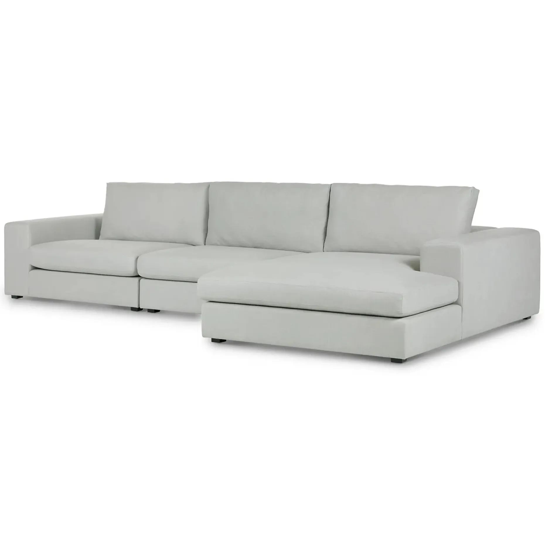 Beta 137.5" Right Modular Chaise Sectional - Welsh Gray