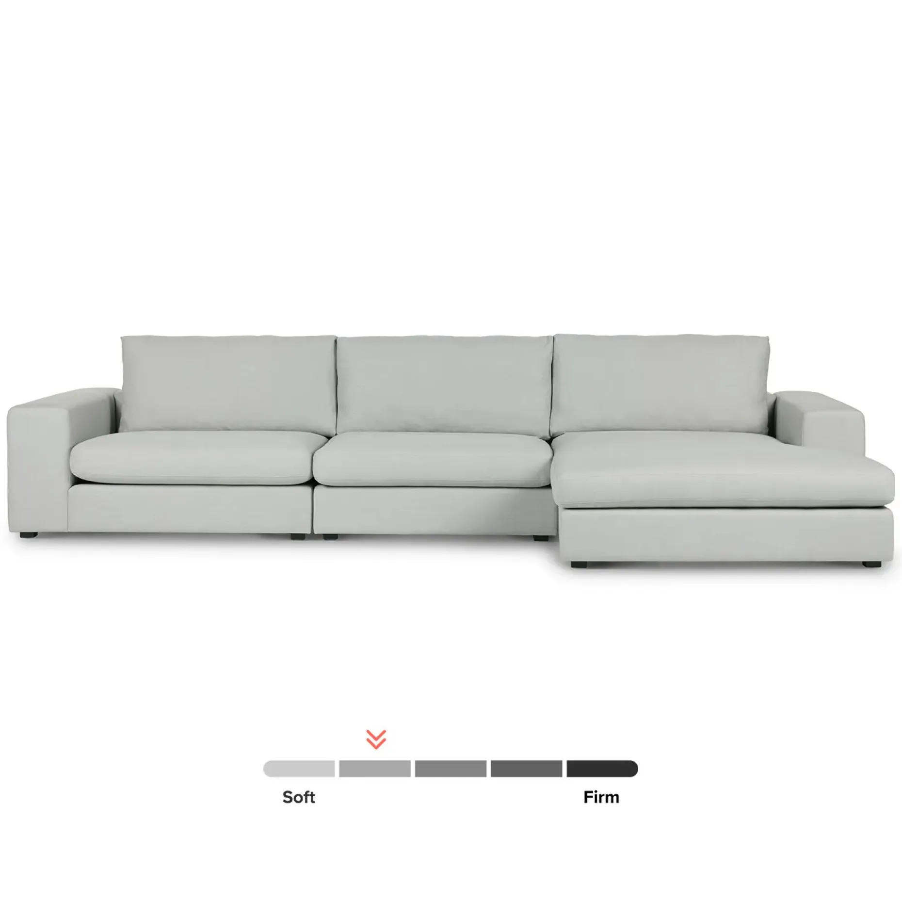 Beta 137.5" Right Modular Chaise Sectional - Welsh Gray