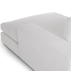 Beta 137.5" Right Modular Chaise Sectional - Quartz White