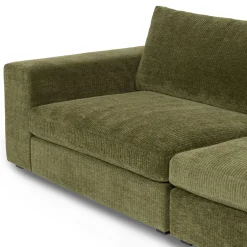 Beta 133.5" Right Modular Sectional - Cypress Green