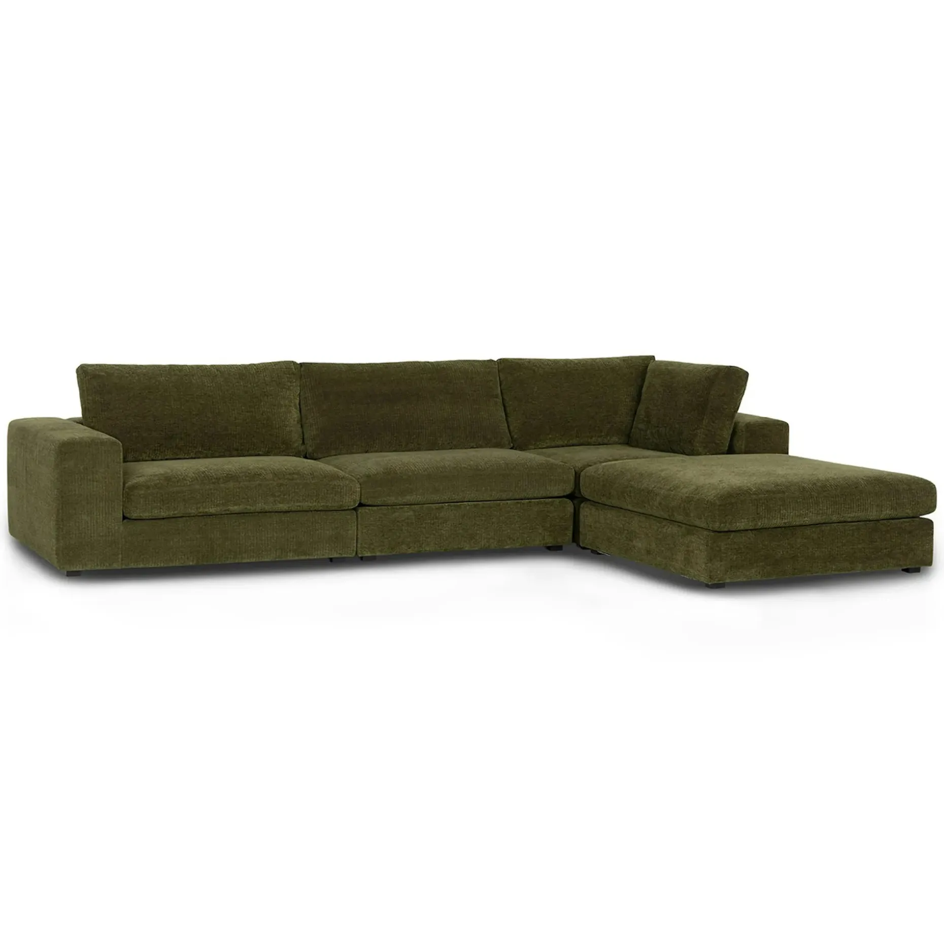 Beta 133.5" Right Modular Sectional - Cypress Green