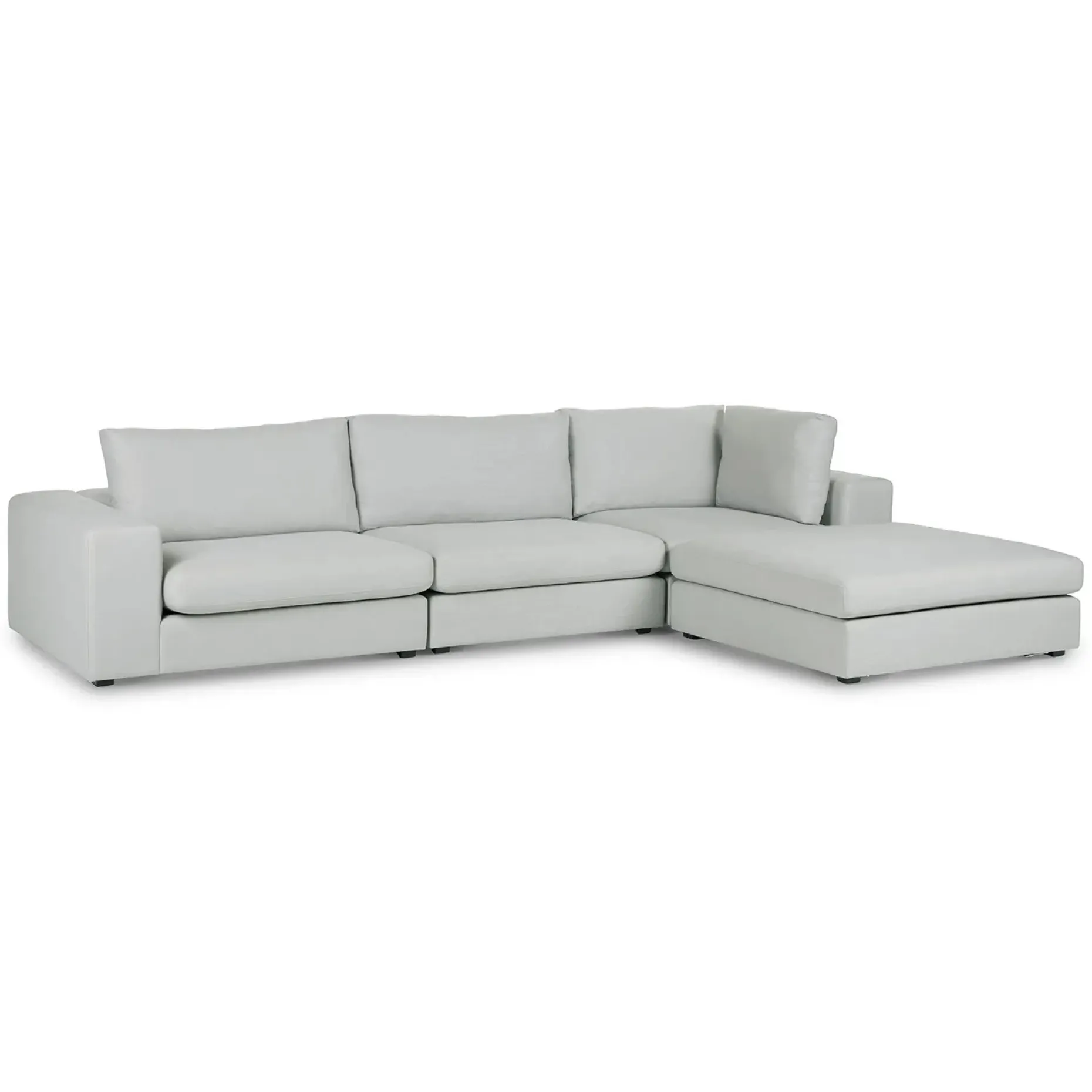 Beta 133.5" Right Modular Sectional - Welsh Gray
