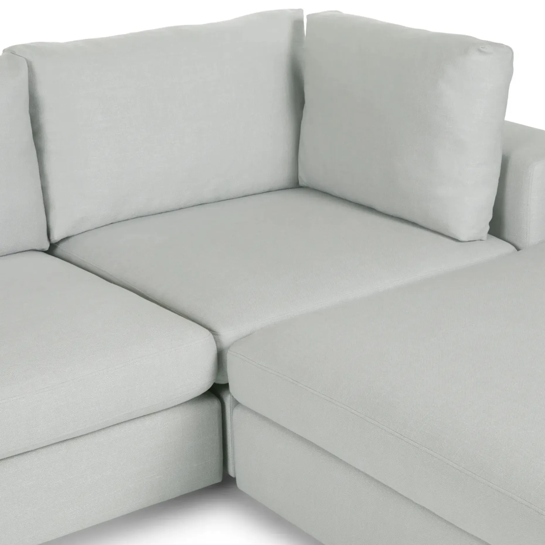 Beta 133.5" Right Modular Sectional - Welsh Gray