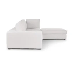 Beta 133.5" Right Modular Sectional - Quartz White