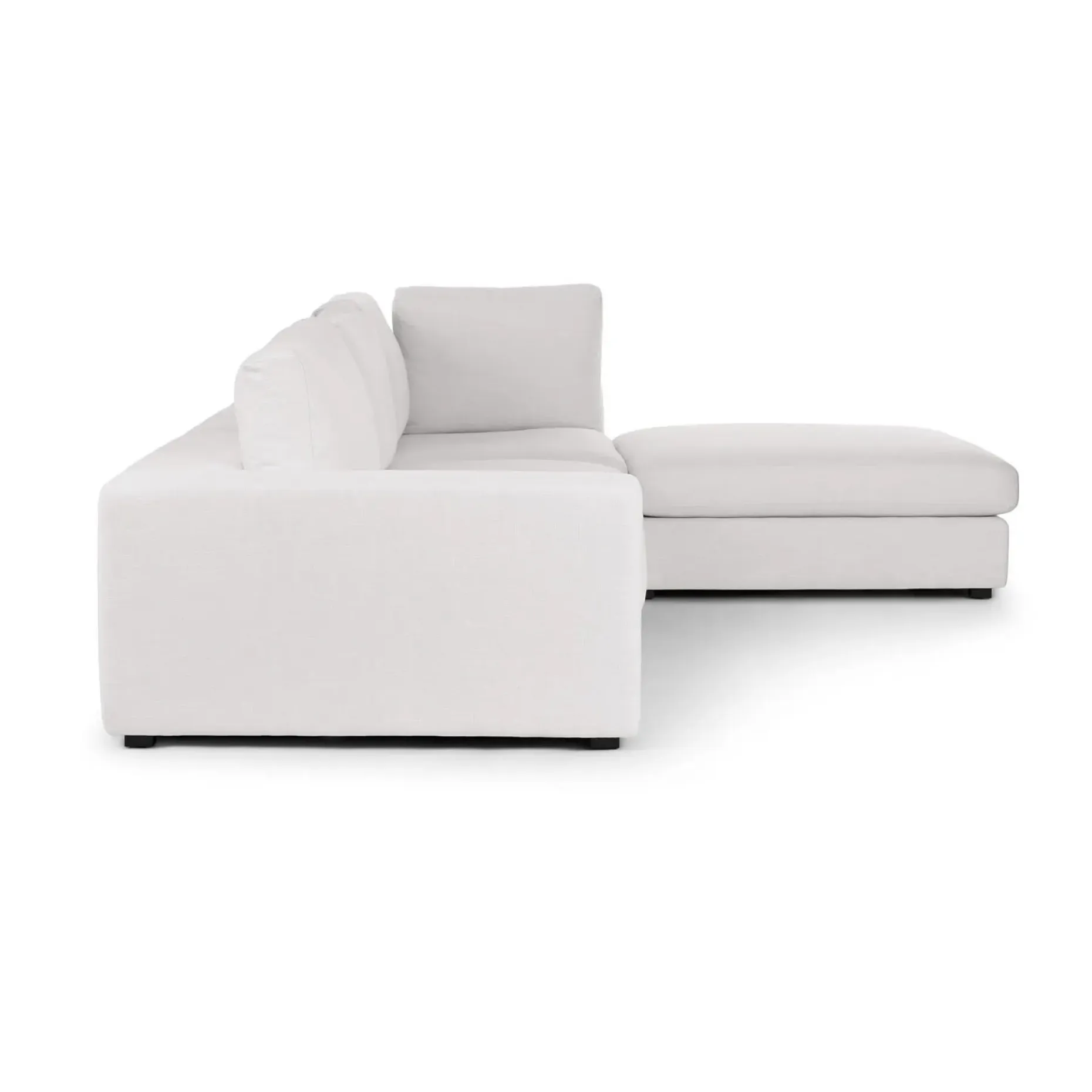 Beta 133.5" Right Modular Sectional - Quartz White