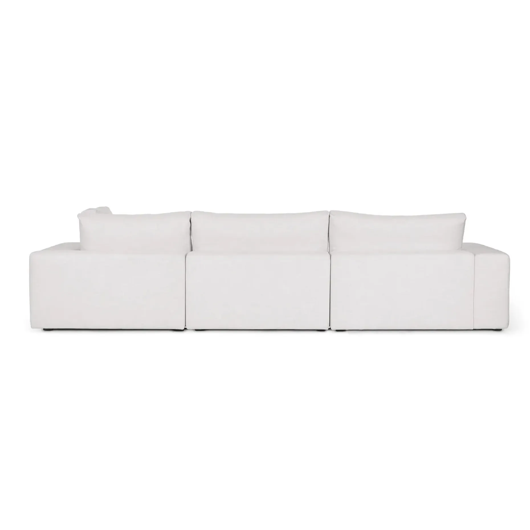 Beta 133.5" Right Modular Sectional - Quartz White