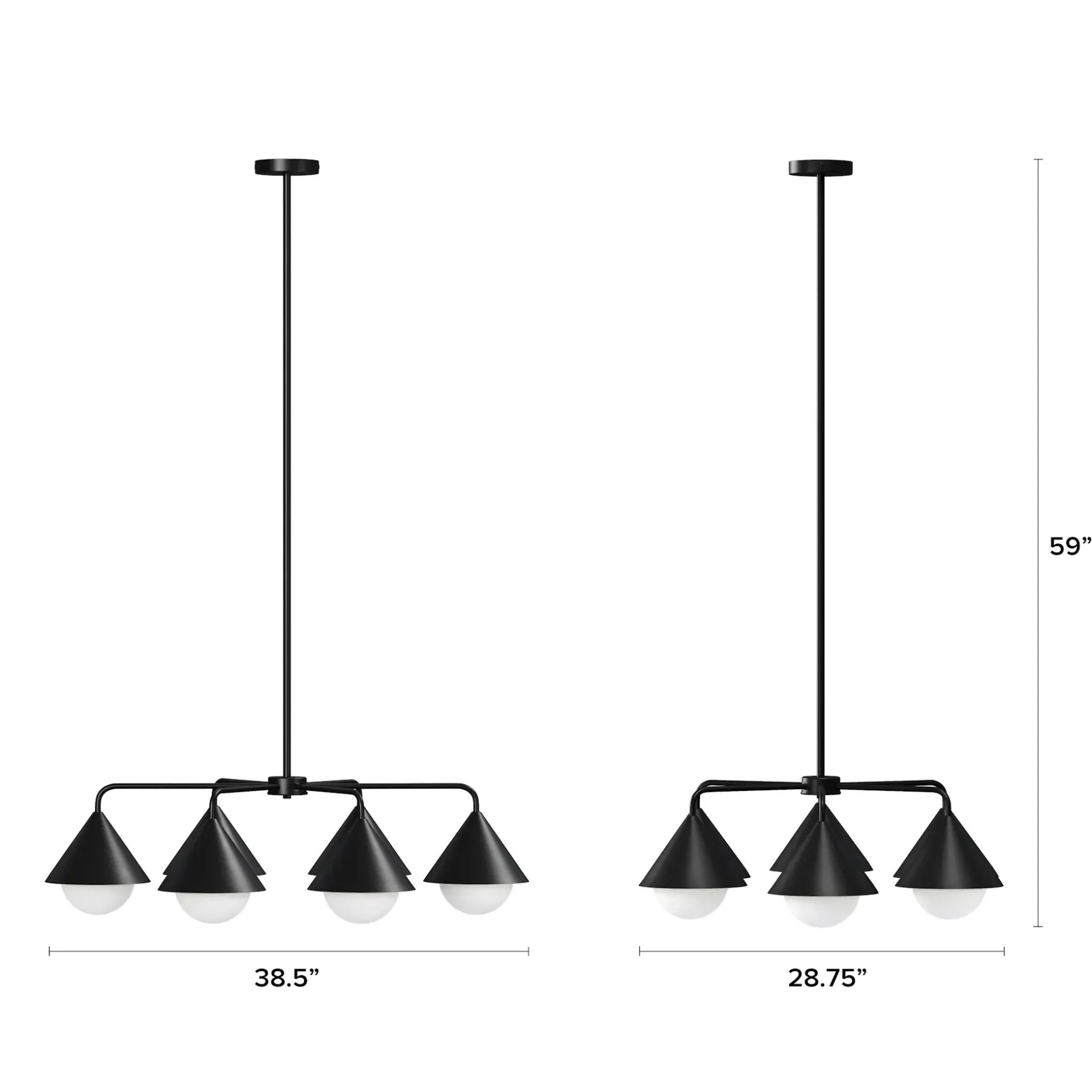 Bing Chandelier - Black
