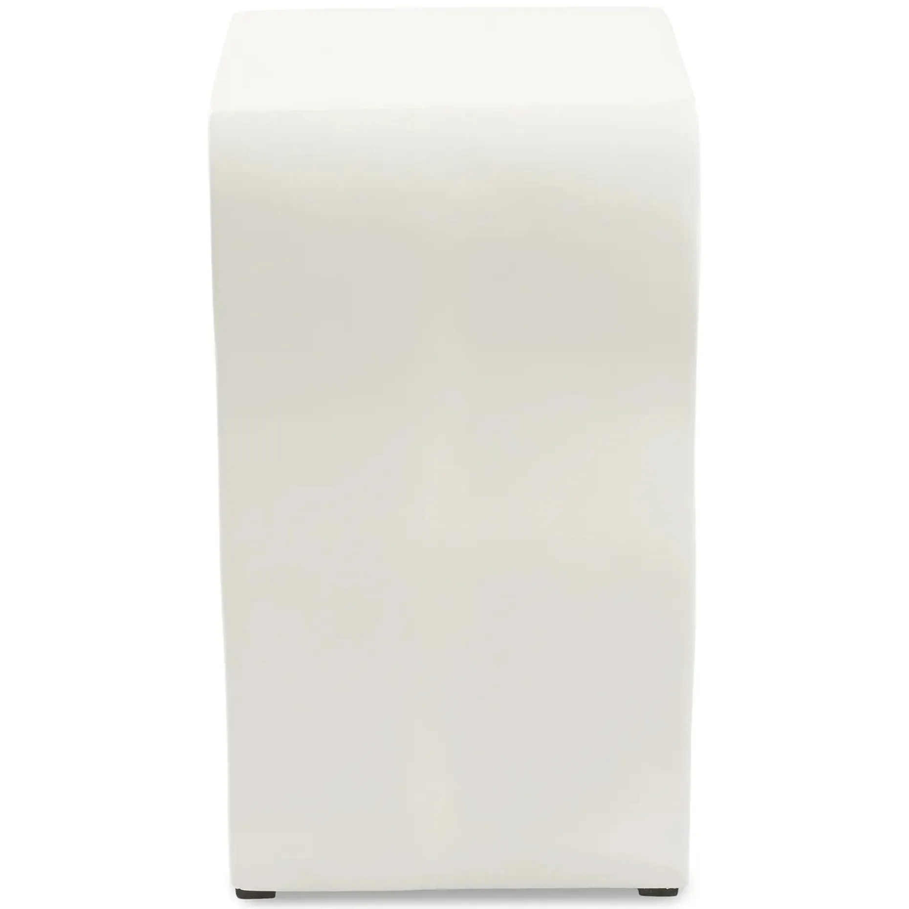 Bixby Outdoor Concrete Side Table - Natural White