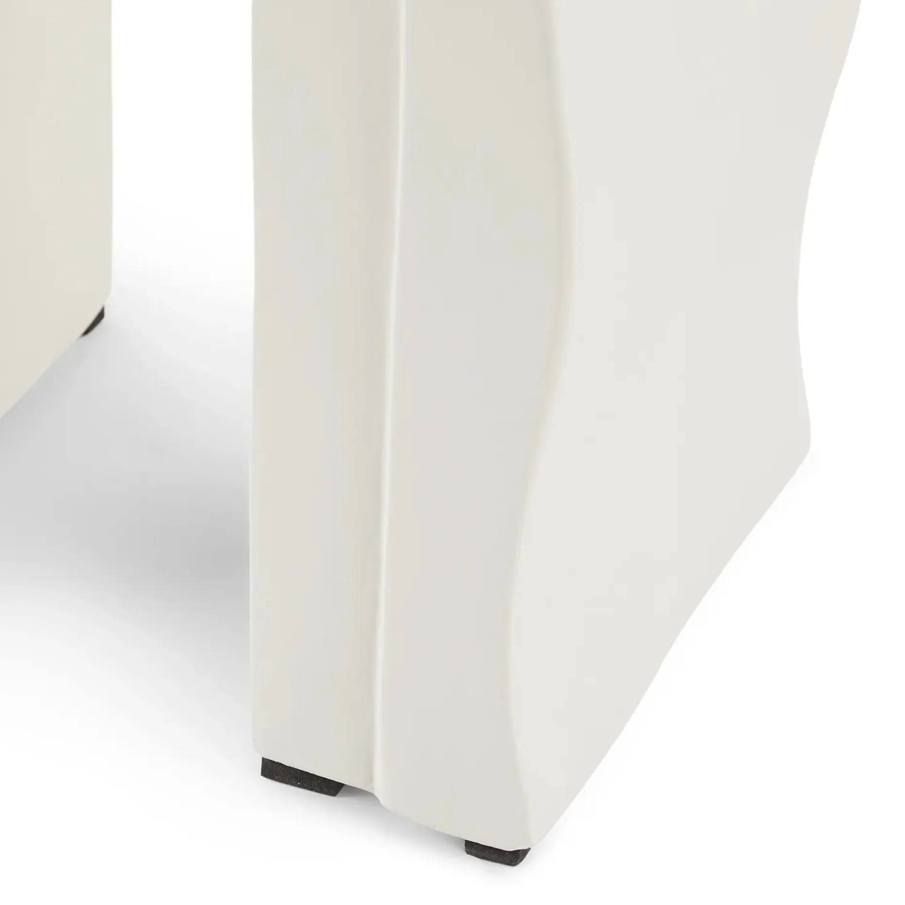Bixby Outdoor Concrete Side Table - Natural White