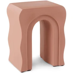 Bixby Outdoor Concrete Side Table - Ochre Brown