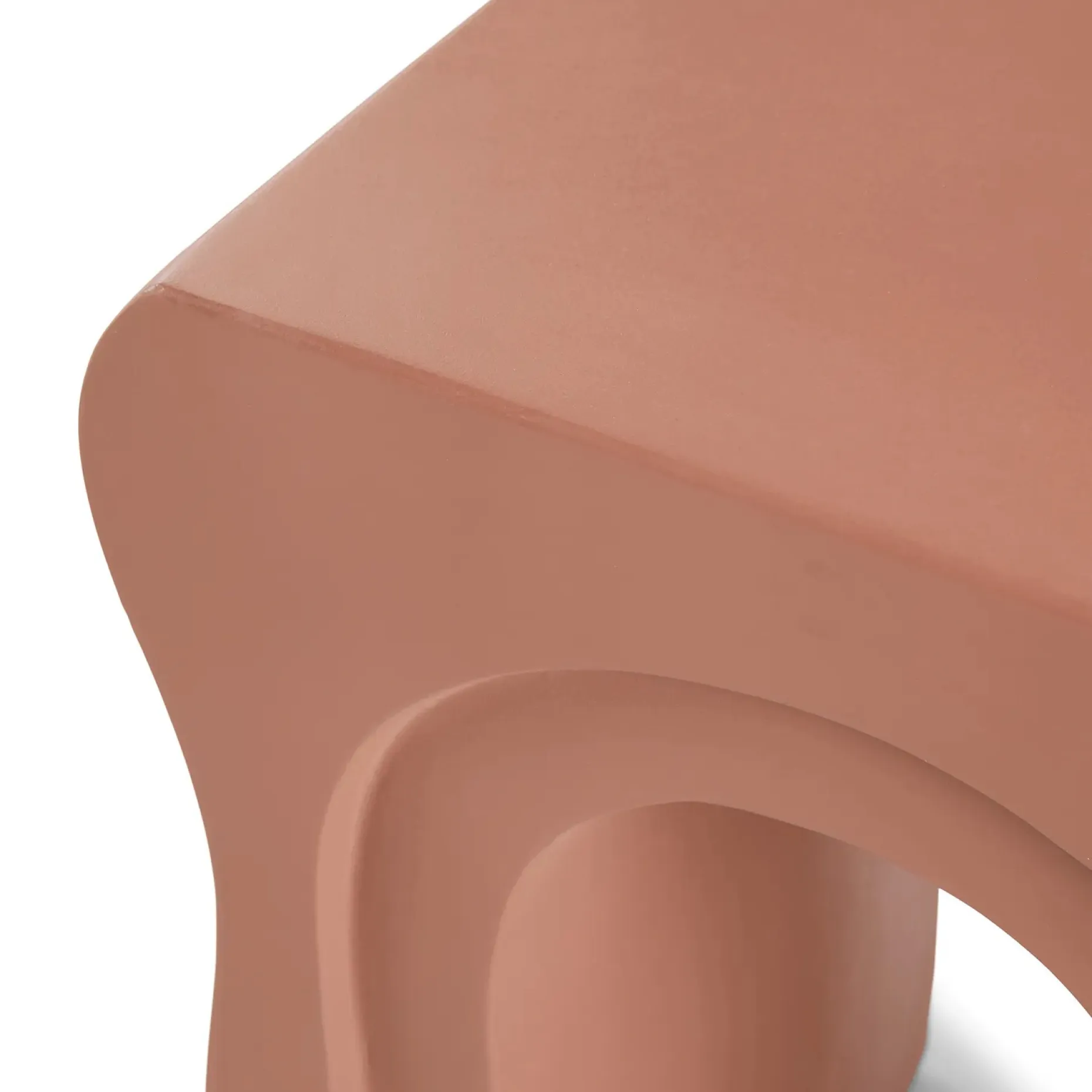 Bixby Outdoor Concrete Side Table - Ochre Brown