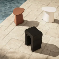 Bixby Outdoor Concrete Side Table - Sea Black