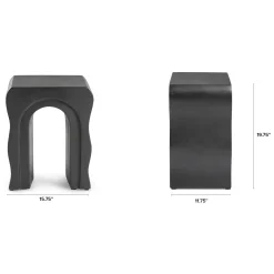 Bixby Outdoor Concrete Side Table - Sea Black