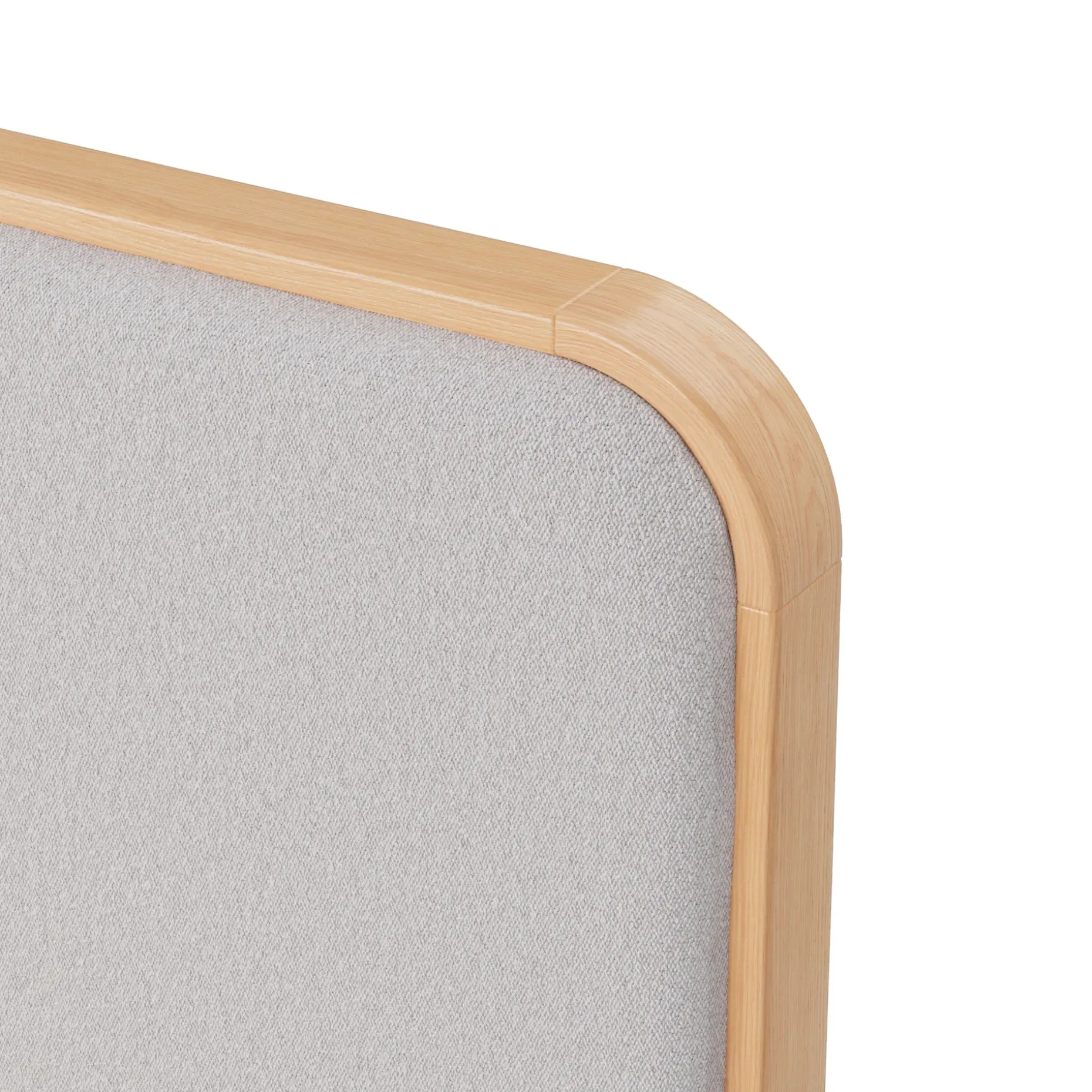 Bjorn King Upholstered Bed - White Oak and Ratine Ivory
