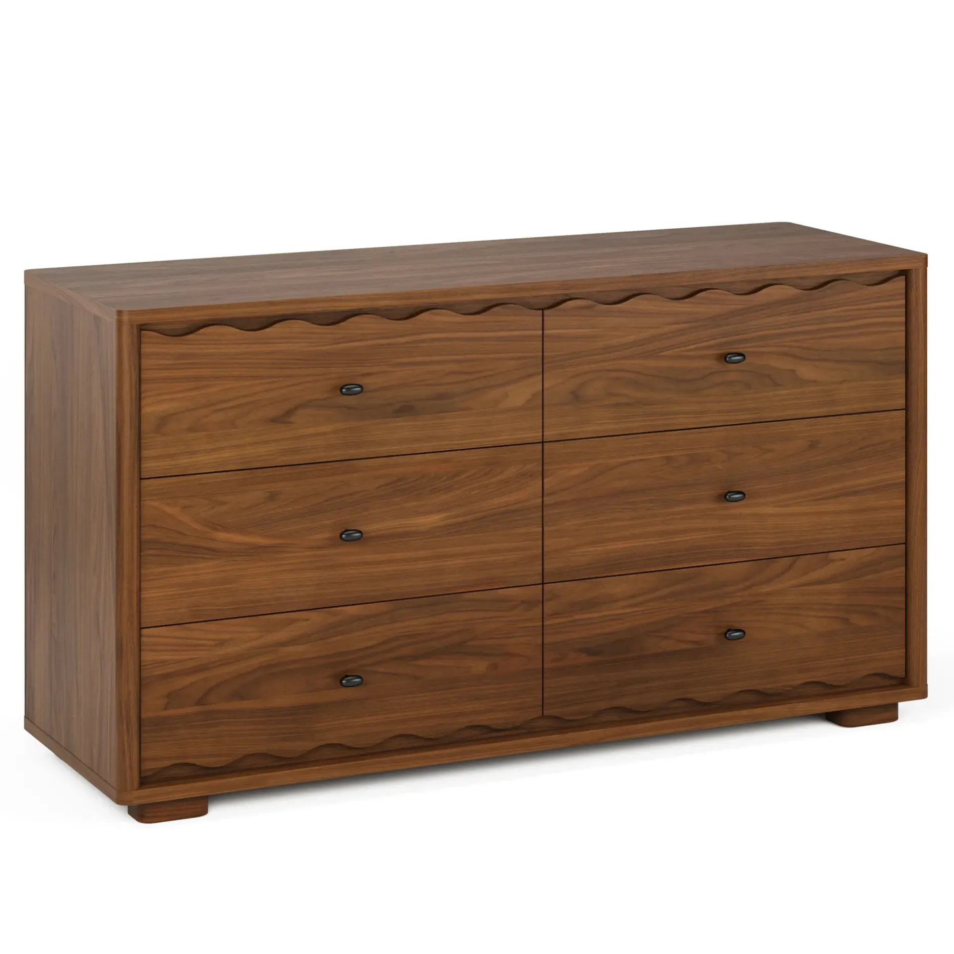 Boe 6-Drawer Double Dresser - Walnut