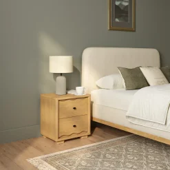 Boe 2-Drawer Nightstand - Natural Oak