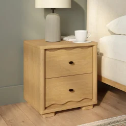 Boe 2-Drawer Nightstand - Natural Oak