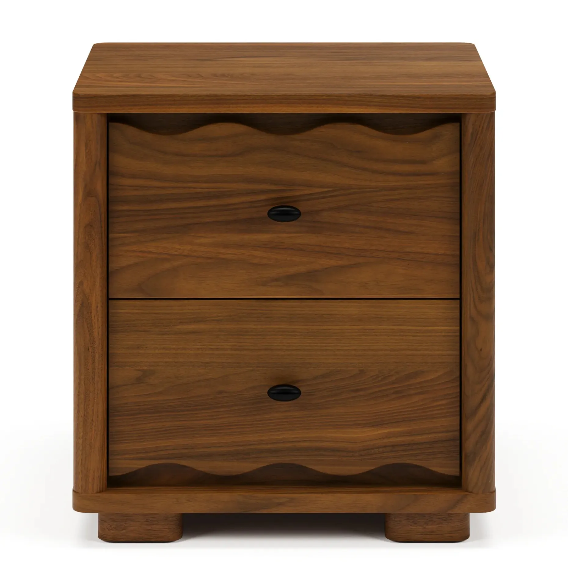 Boe 2-Drawer Nightstand - Walnut