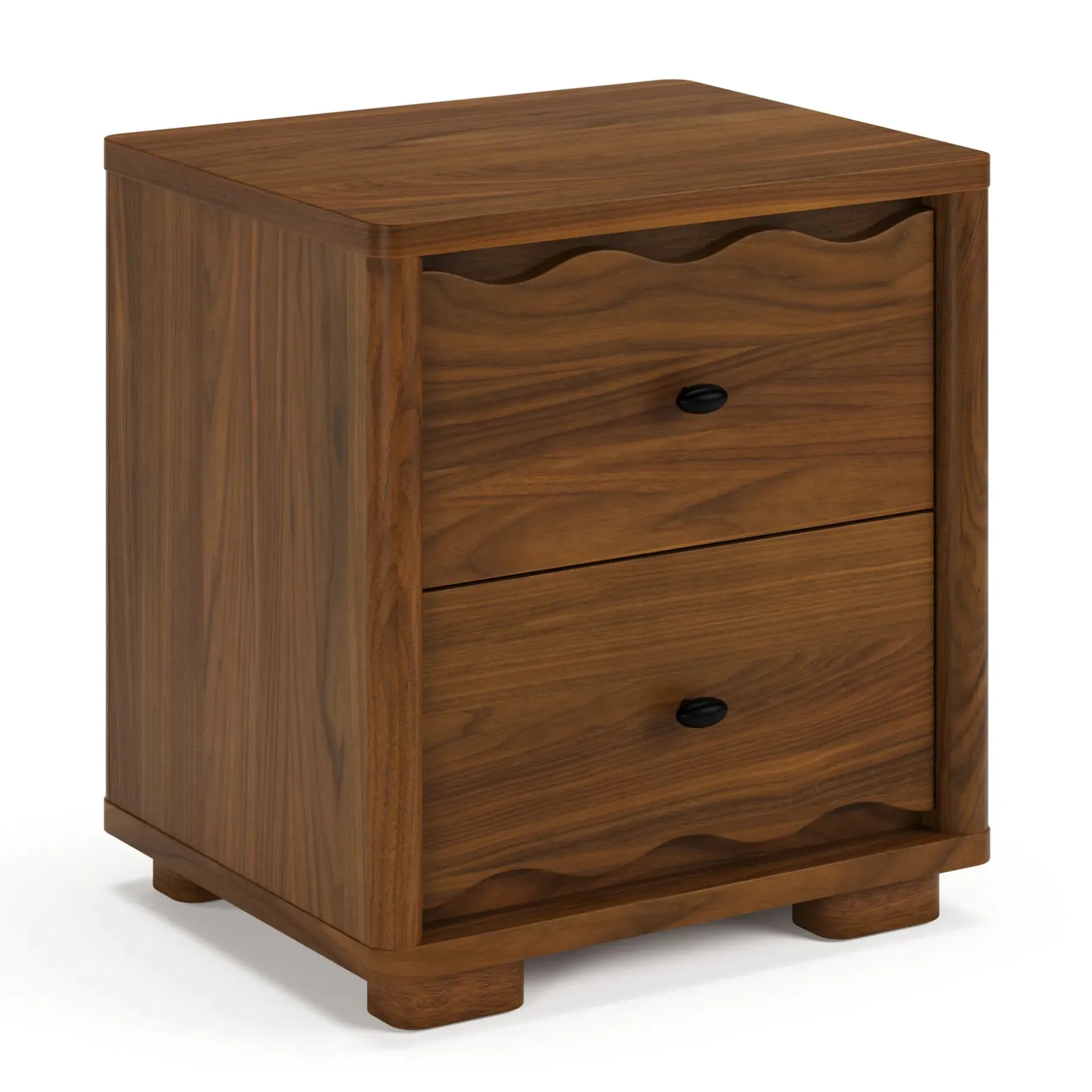 Boe 2-Drawer Nightstand - Walnut