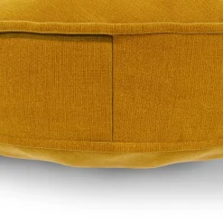 Bonnie Velvet Round Pillow - Plush Yarrow Gold