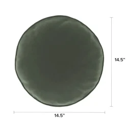 Bonnie Velvet Round Pillow - Plush Pacific Green