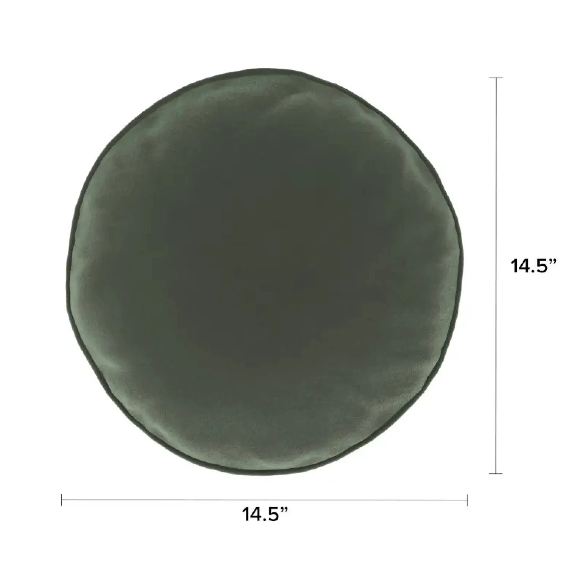 Bonnie Velvet Round Pillow - Plush Pacific Green