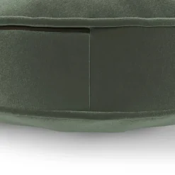 Bonnie Velvet Round Pillow - Plush Pacific Green