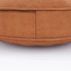 Bonnie Velvet Round Pillow - Plush Pacific Rust