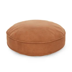 Bonnie Velvet Round Pillow - Plush Pacific Rust