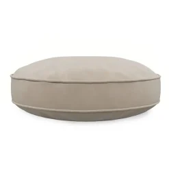 Bonnie Velvet Round Pillow - Plush Pacific Taupe