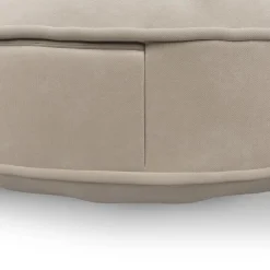 Bonnie Velvet Round Pillow - Plush Pacific Taupe