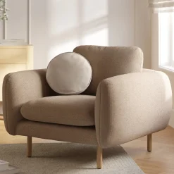 Bonnie Velvet Round Pillow - Plush Pacific Taupe