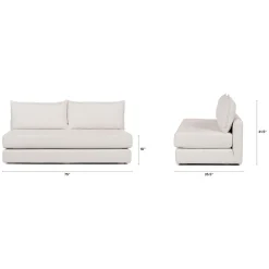 Braam 75" Sofa Bed - Vintage White
