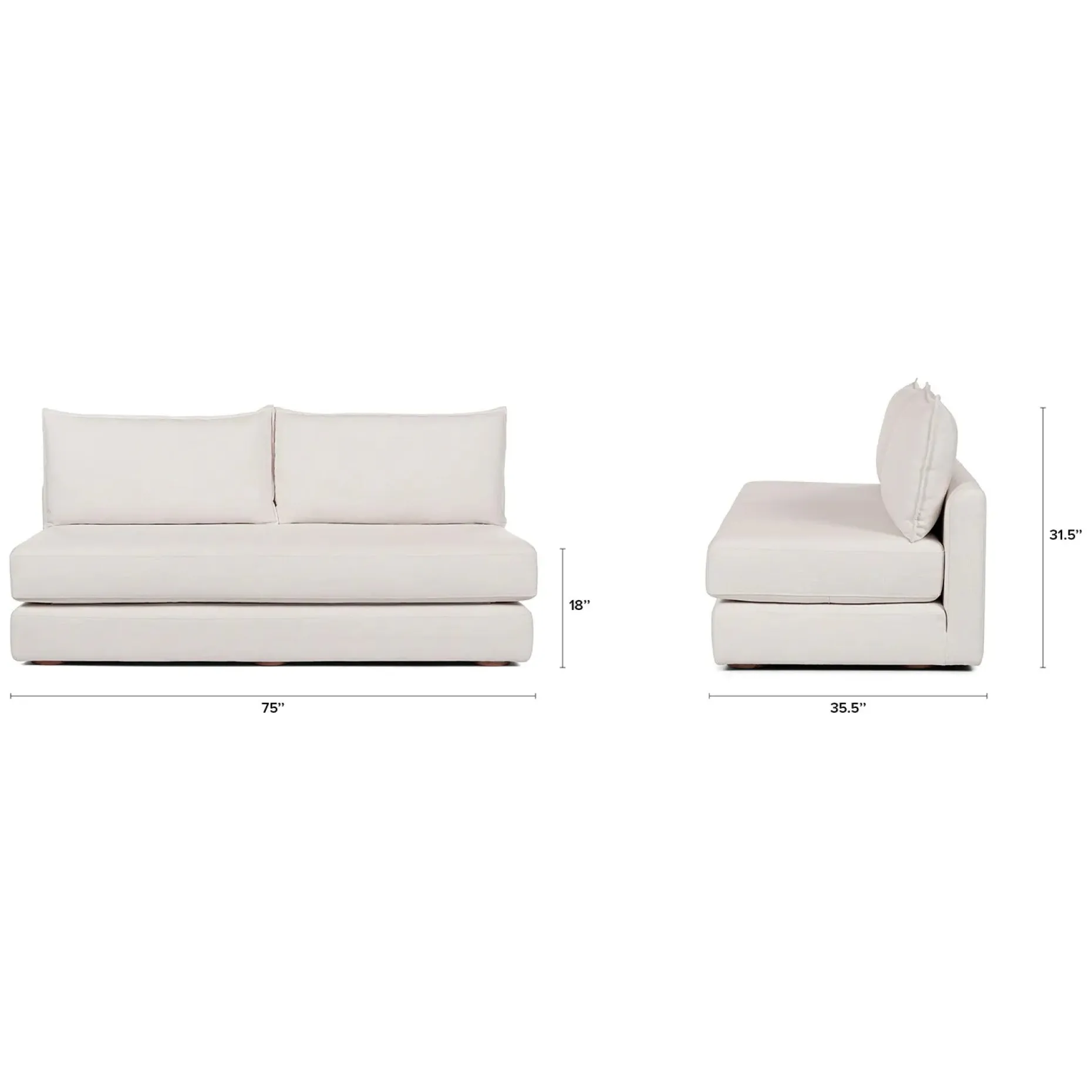 Braam 75" Sofa Bed - Vintage White