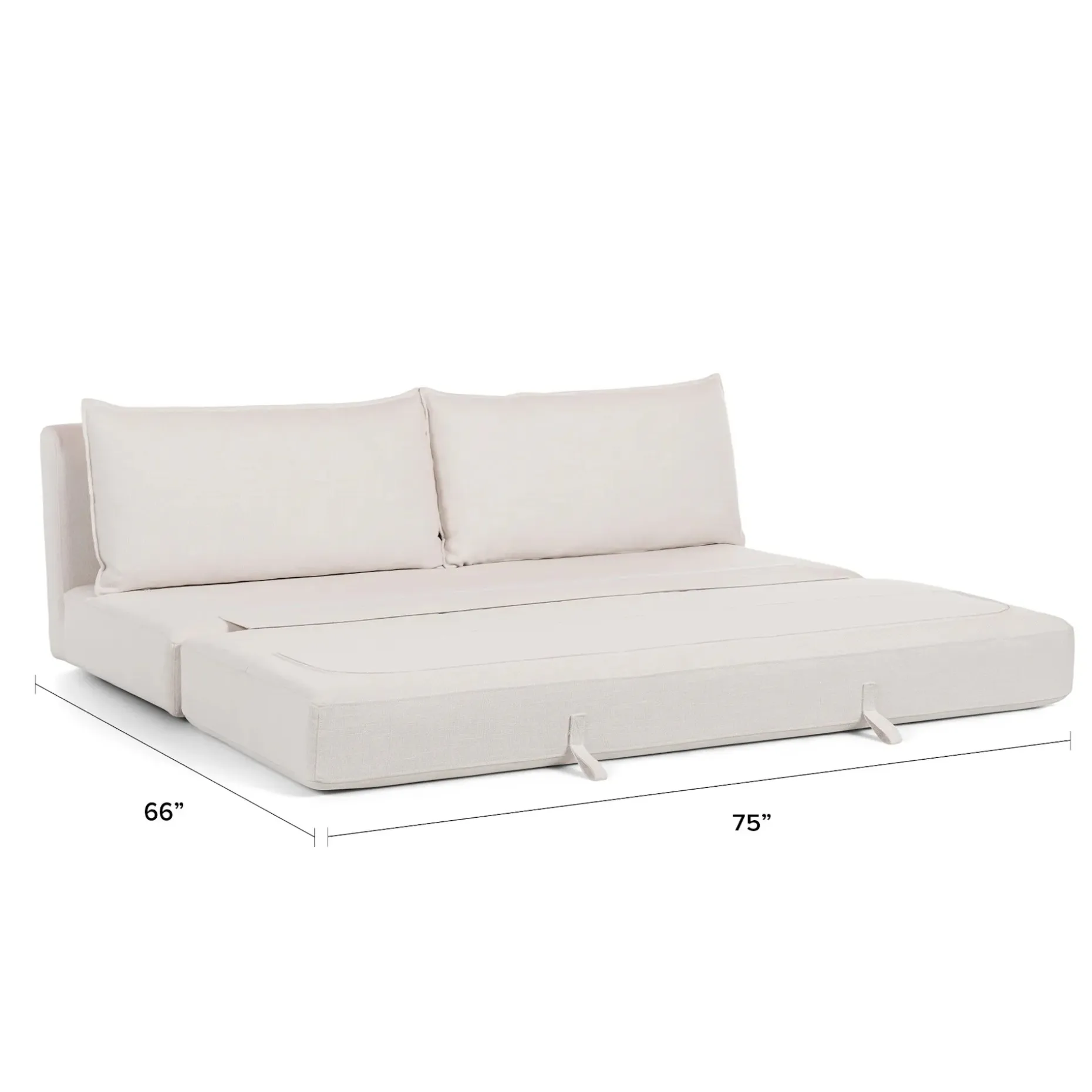 Braam 75" Sofa Bed - Vintage White