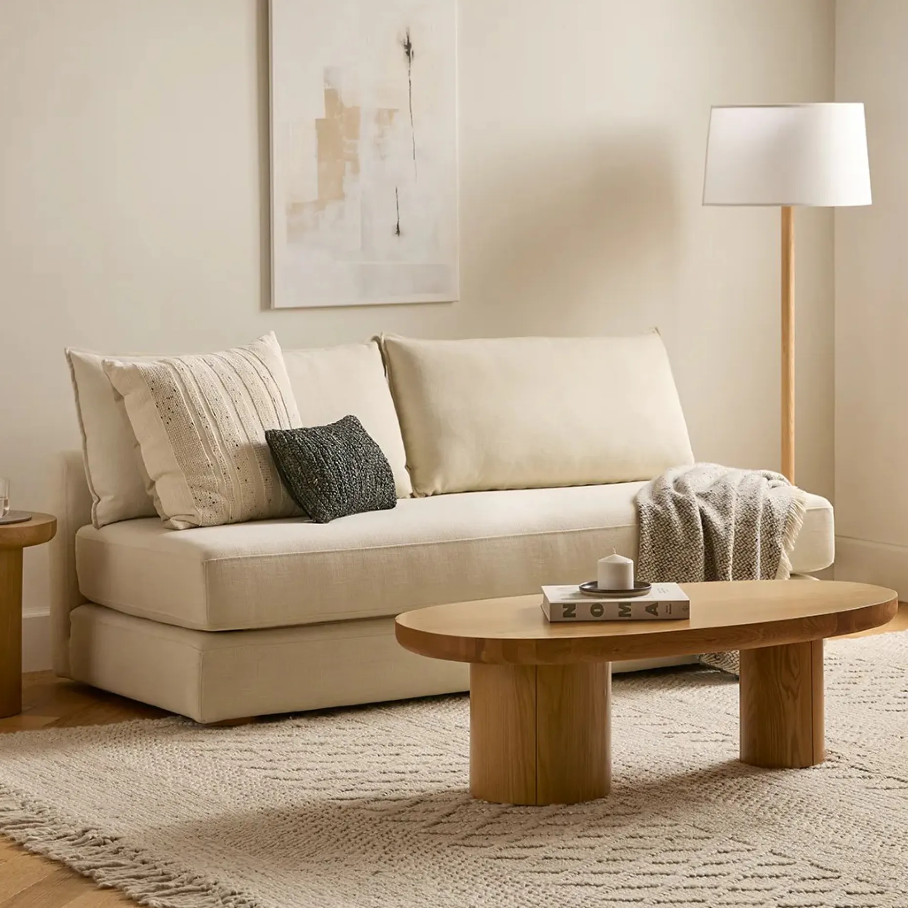 Braam 75" Sofa Bed - Vintage White