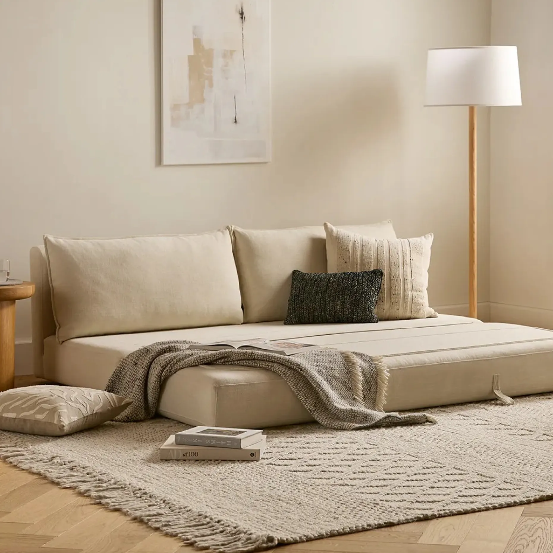Braam 75" Sofa Bed - Vintage White
