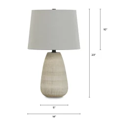 Brie Table Lamp - White Ceramic